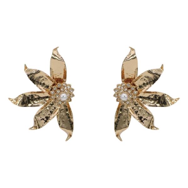 Half Metal Flower Earring