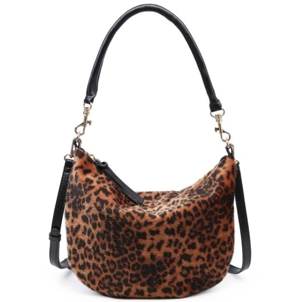 Leopard Print Shoulder Alessia Hobo Bag
