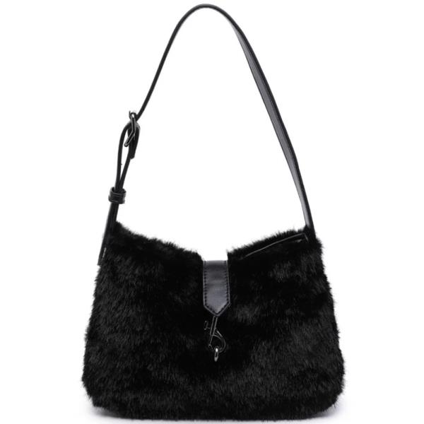 Faux Fur Plush Texture Sury Shoulder Bag