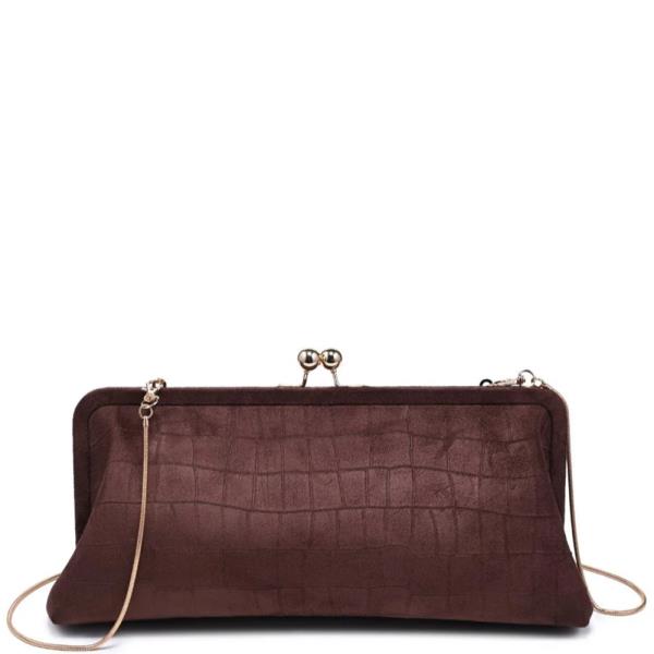 Sleek Modern Grid Pattern Kristin Clutch Bag
