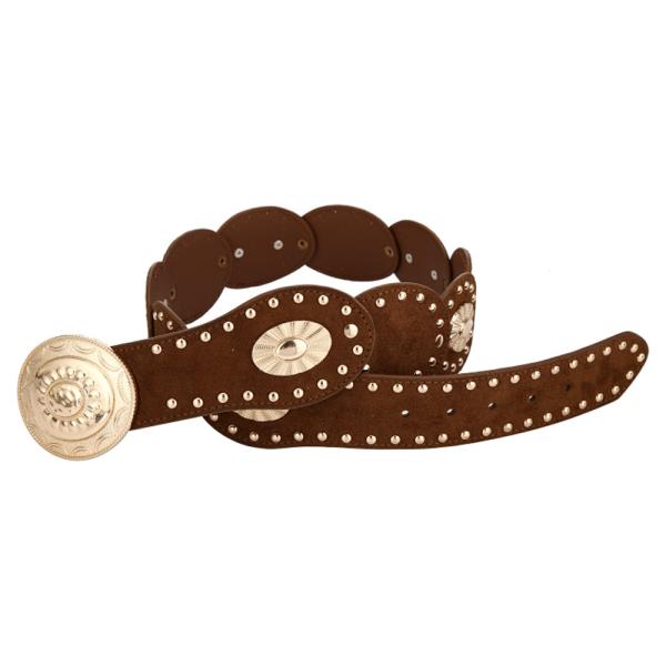Western Oval Concho Studded Belt