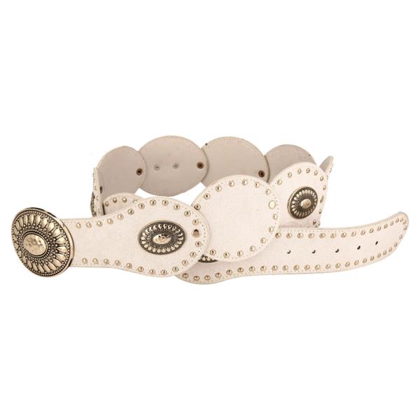 Oval Concho Studded Belt