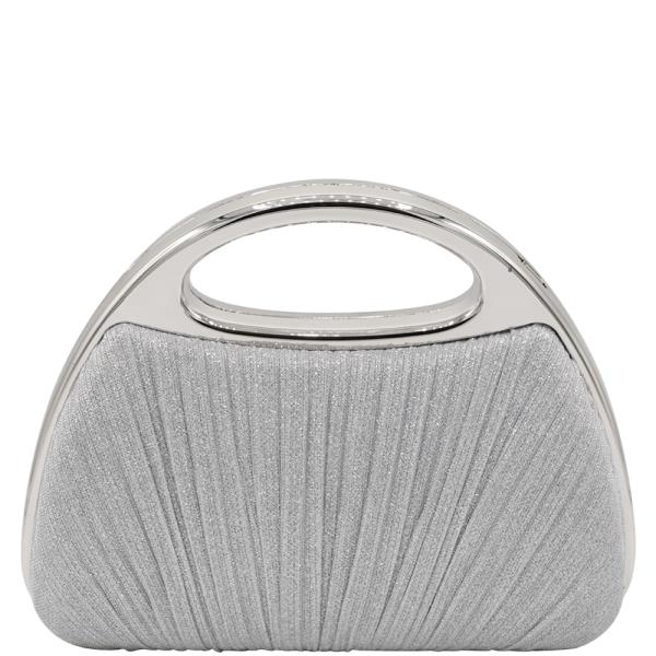 Pleated Shimmer Evening Clutch Bag