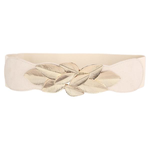 Leaf Buckle Wide Stretch Belt