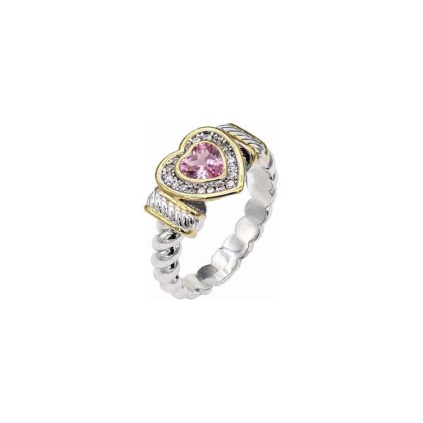 14K Gold Plated Two-Tone CZ Ring