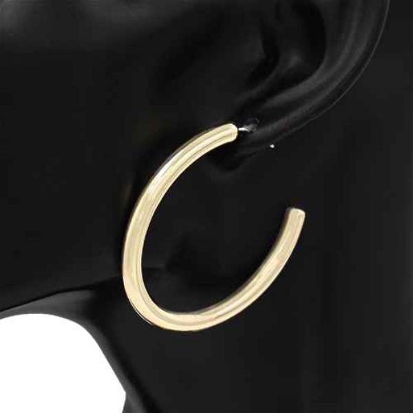 Open Tube Hoop Earrings