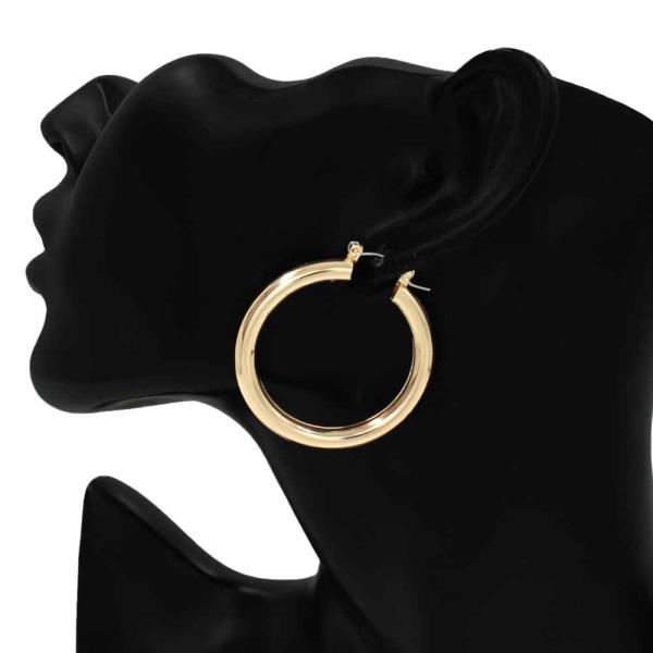Chunky Tube Hoop Earring