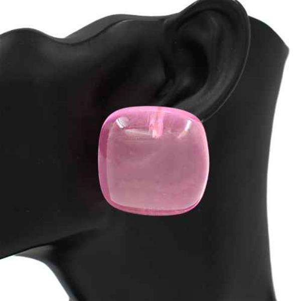 Square Cushion Stud Earring