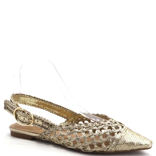 Pointed Toe Woven Slingback Flats (12 Pairs)