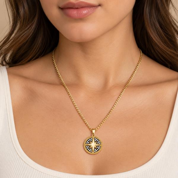 Metal Starburst Necklace