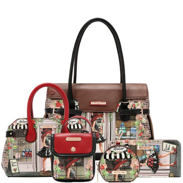 NICOLE LEE Sugar Day Bag Set 5PC