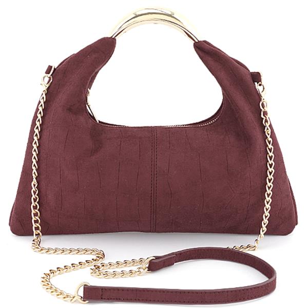 Embossed Hobo Handbag