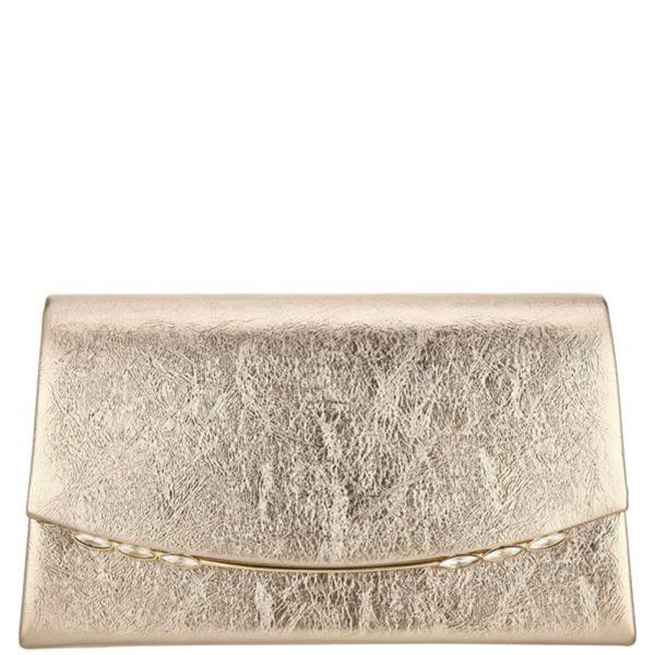 Evening Clutch Bag with Embellished Flap