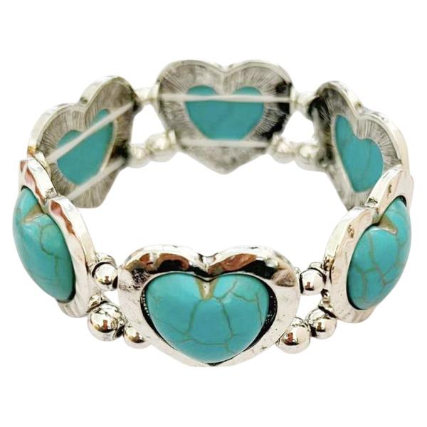 Heart Link Stretch Bracelet