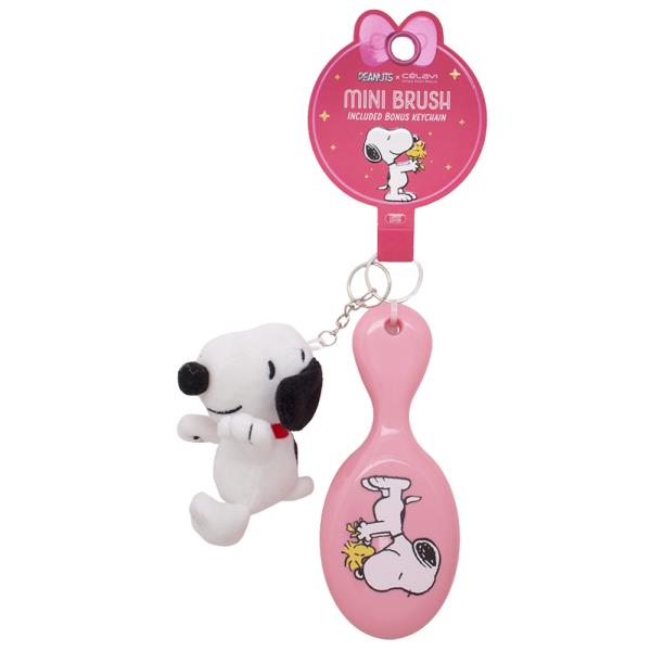 Celavi X Peanuts Snoopy Mini Brush With Bonus Keychain