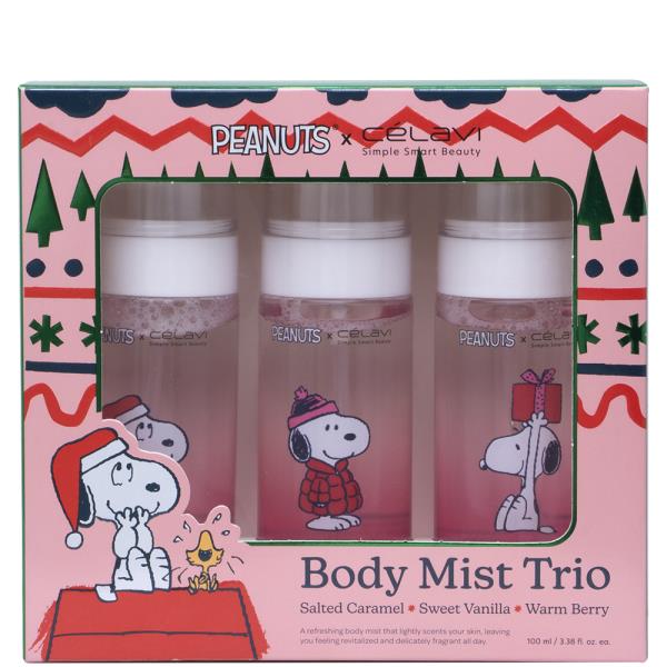 Celavi X Peanuts Body Mist Trio