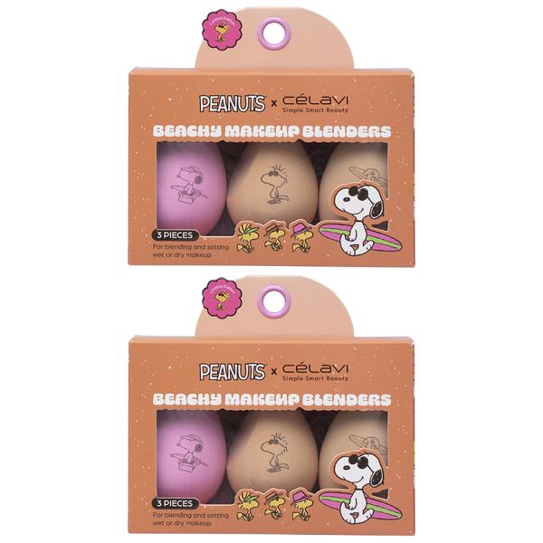 Celavi X Peanuts Beachy Makeup 3 Piece Blenders (2 Units)