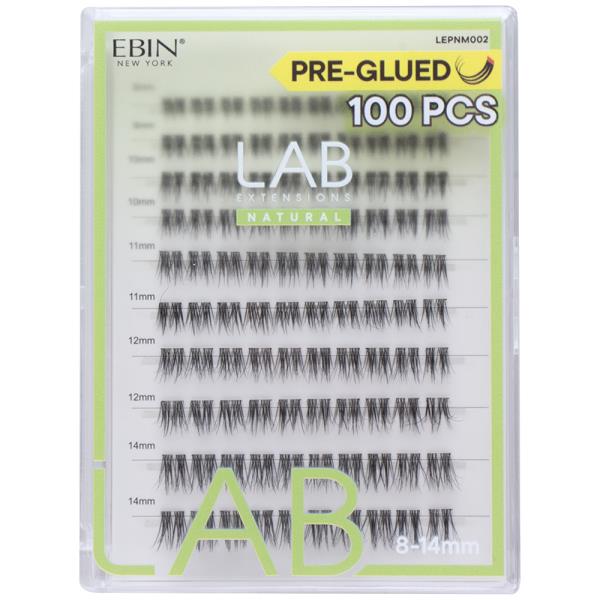Ebin Lab Extensions Natural Pre Glued 100 Pieces Lashes